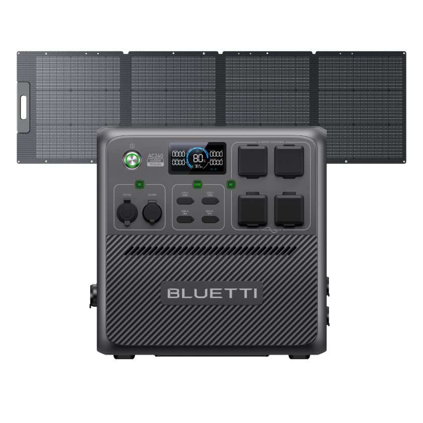 AC240 portable power station with 200W solar panel
