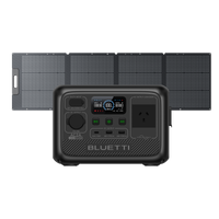 AC2A portable power station and 200W solar panel bundle for camping and off-grid power