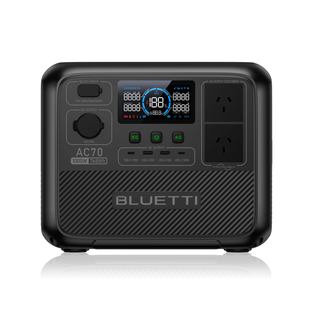 BLUETTI AC70 Portable Power Station | 1,000W 768Wh