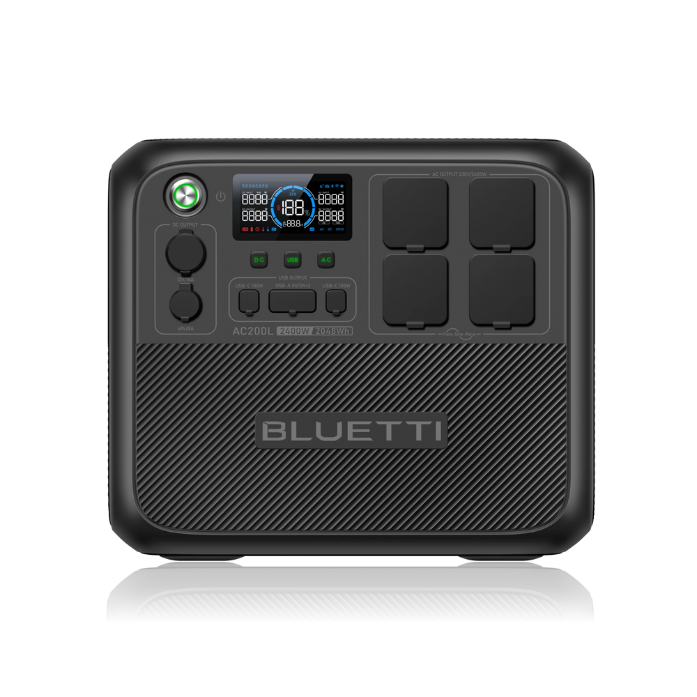 BLUETTI AC200L high-capacity portable power station for home backup and travel