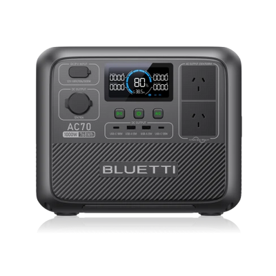 BLUETTI AC70 Portable Power Station – lightweight backup for travel, outdoor activities, and emergencies