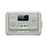 Front view of the BLUETTI Elite 30 v2 600W portable power station with 288Wh capacity in Meadow Green