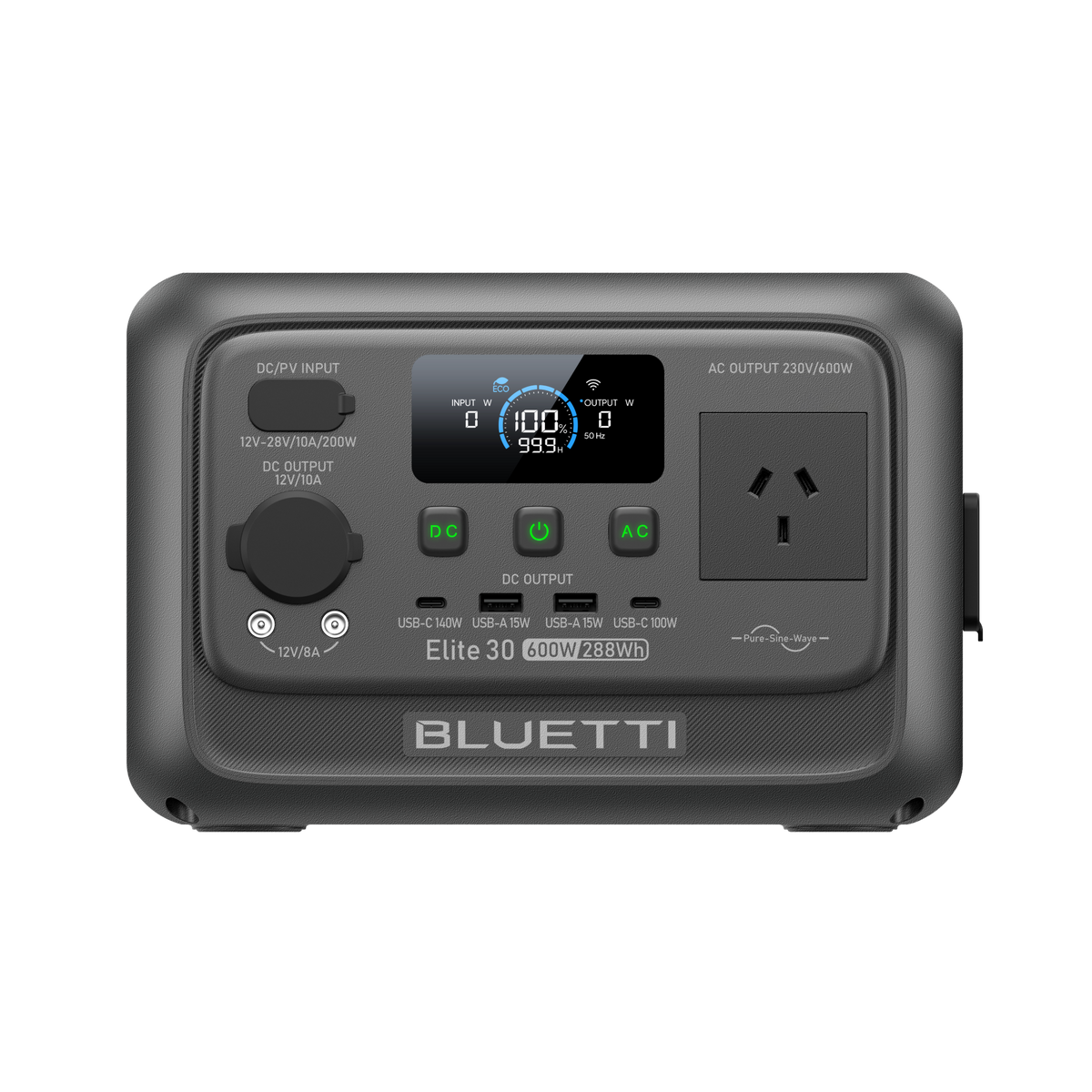 Front view of BLUETTI Elite 30 V2 portable power station