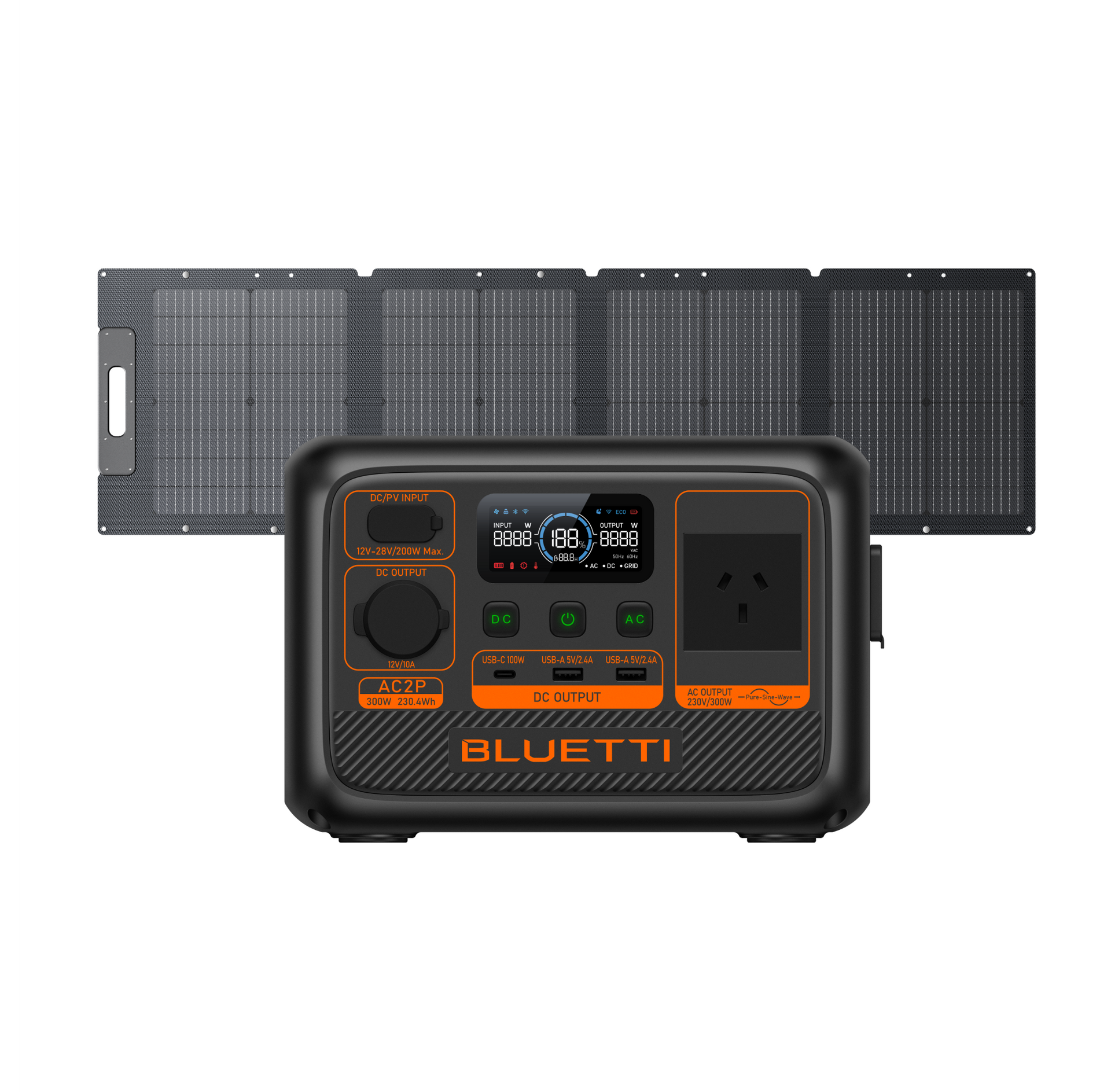 BLUETTI AC2P Portable Power Station | 300W 230.4Wh - BLUETTI AU
