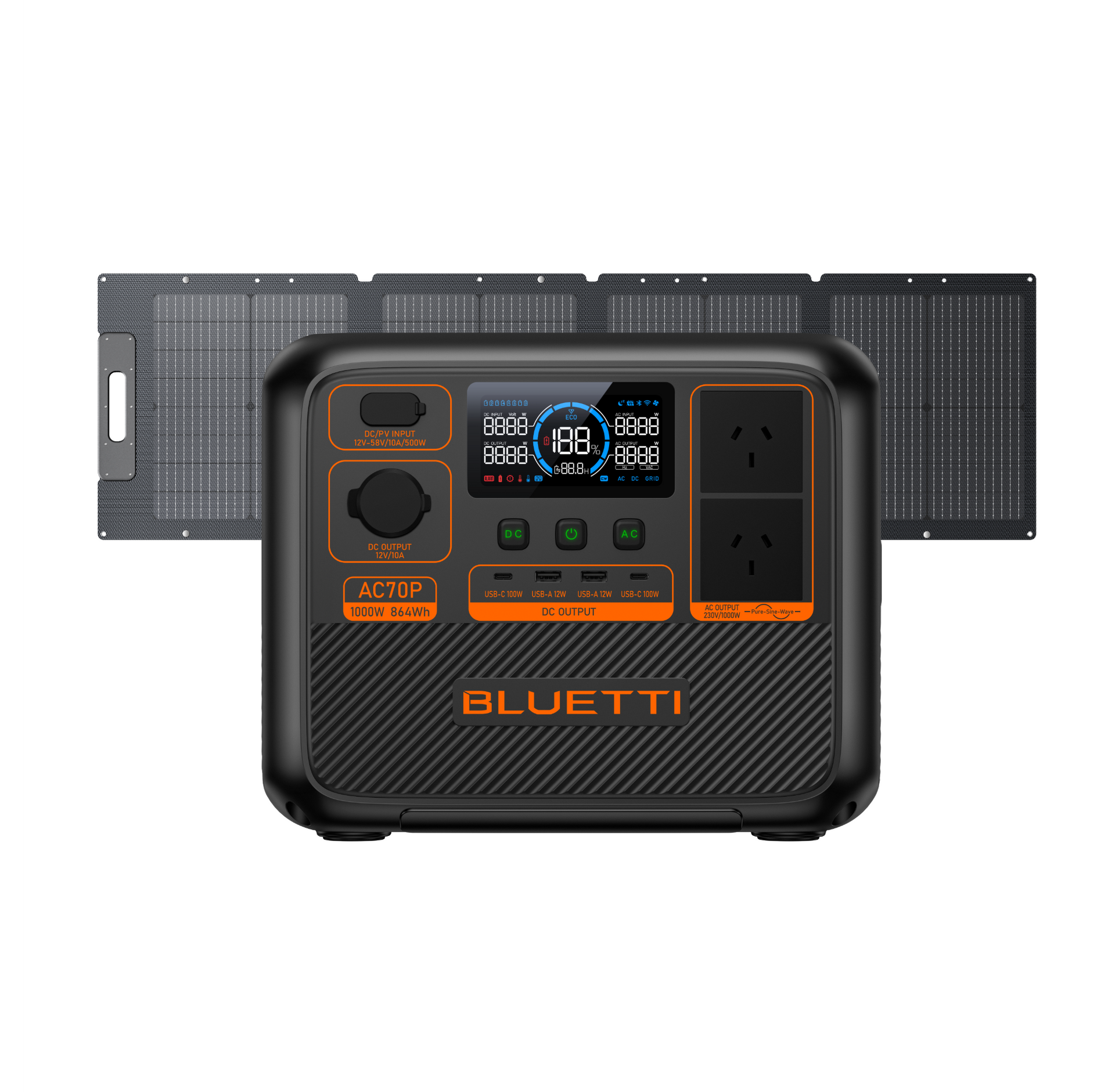 BLUETTI AC70P Portable Power Station | 1000W 864Wh - BLUETTI AU