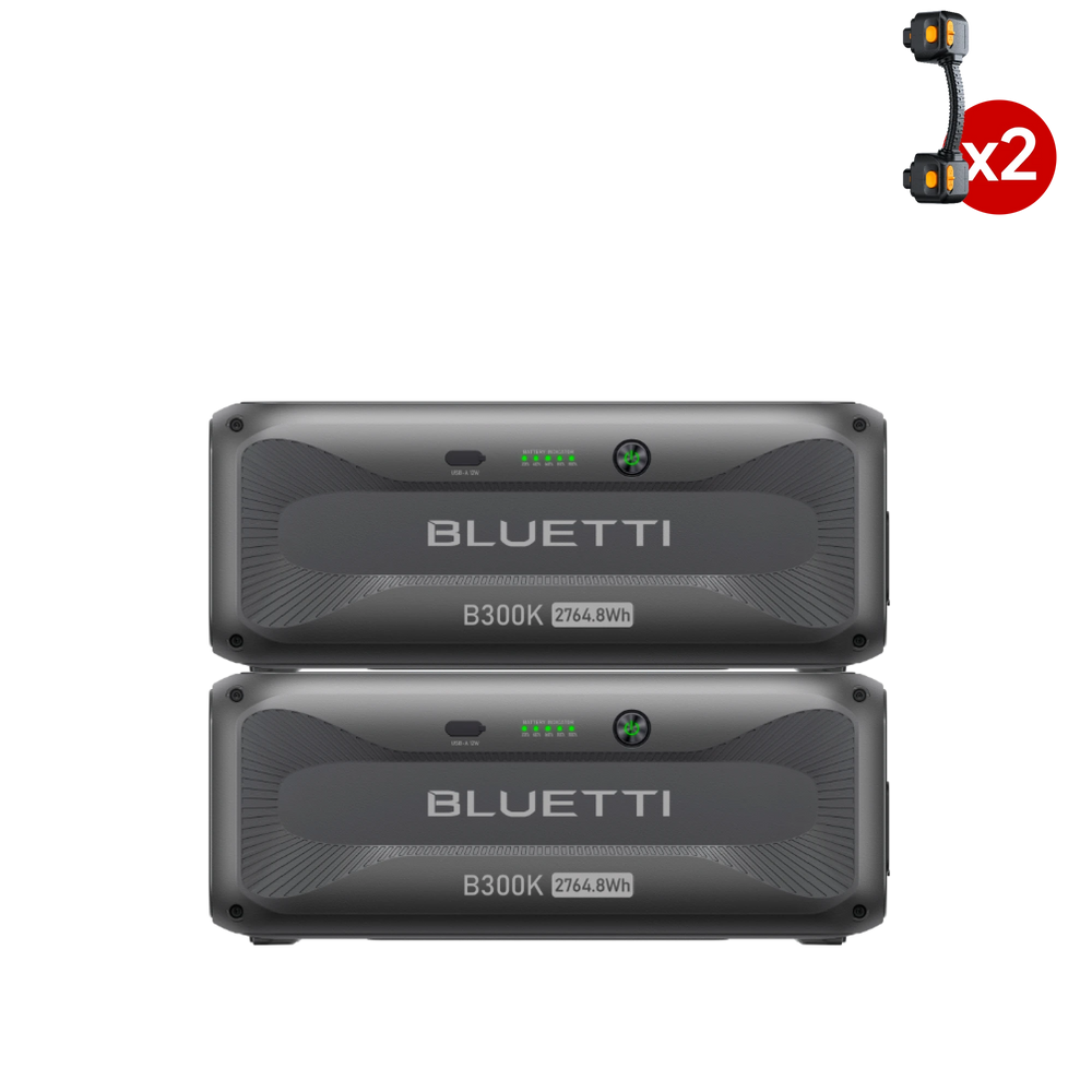 BLUETTI 2*B300K Expansion Battery(CA90 Short Cable) | 5,529.6Wh