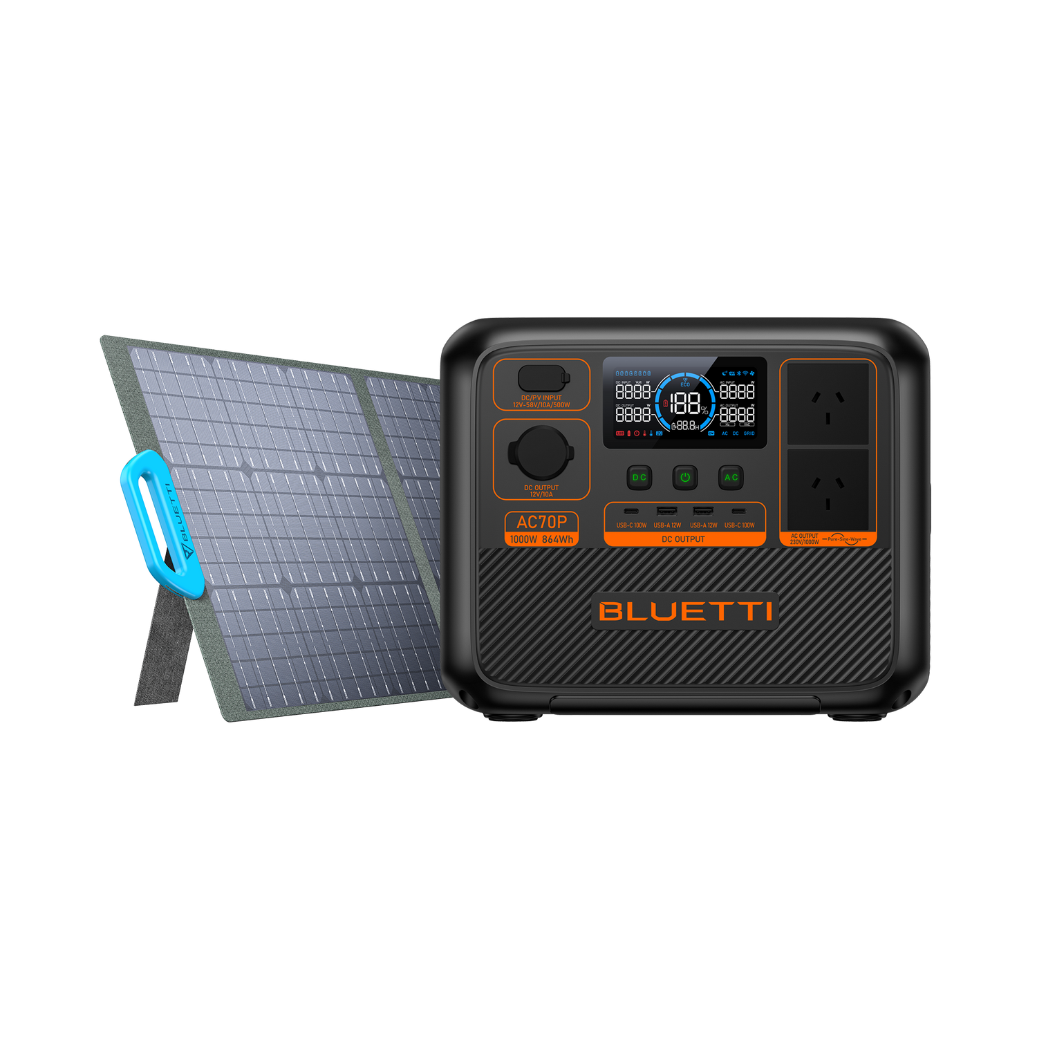 BLUETTI AC70P Portable Power Station | 1000W 864Wh