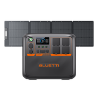 AC200PL portable power station and 200W solar panel bundle for home backup, camping, and off-grid power