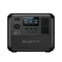 BLUETTI AC70 portable power station ideal for camping, RV trips, and emergency backup