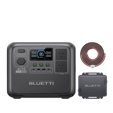 BLUETTI AC70 portable power station with Charger 1 on sale