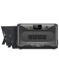 BLUETTI Apex 300 with dual 200W solar panels for portable and home energy solutions