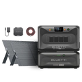 BLUETTI Apex 300 with B300K, Charger 1, Hub D1 and dual 350W solar panels for extensive home backup and outdoor power