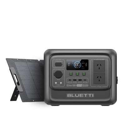 BLUETTI Elite 100 V2 with 120W solar panel generator bundle for reliable outdoor and home power