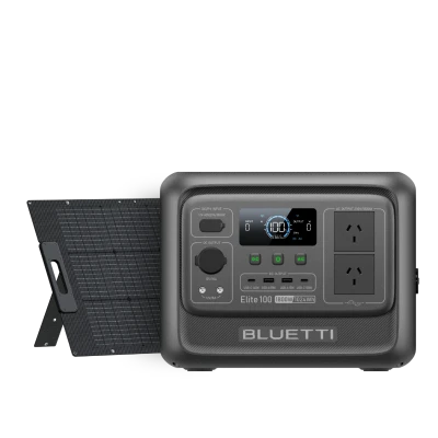 BLUETTI Elite 100 V2 with 200W solar panel generator kit for camping and home backup