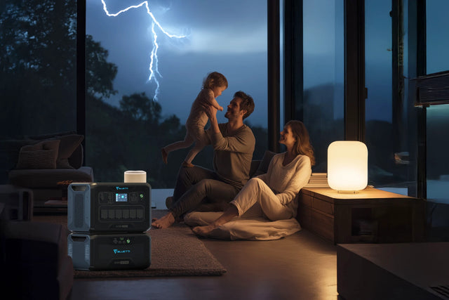 BLUETTI portable power station for disaster preparedness at home