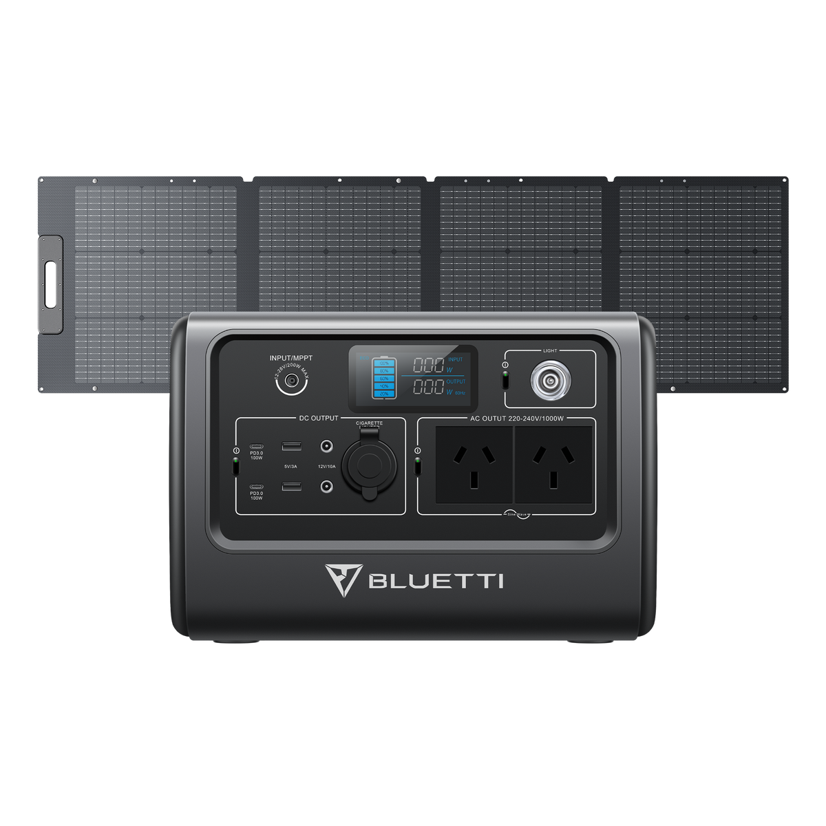 EB70 portable power station with 200W solar panel