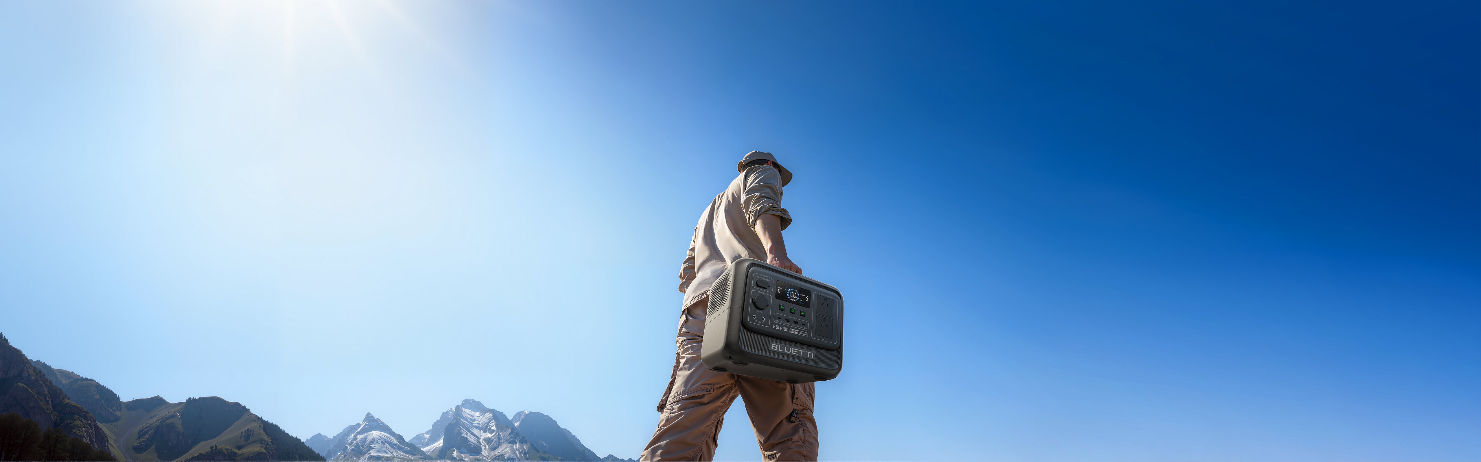 BLUETTI Elite 100 V2 portable power station for camping and backup use – desktop banner