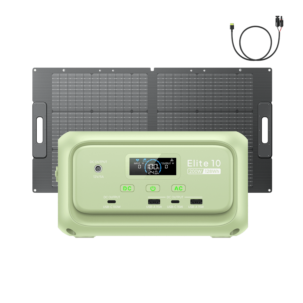BLUETTI Elite10 with 100W Solar Generator Green 
