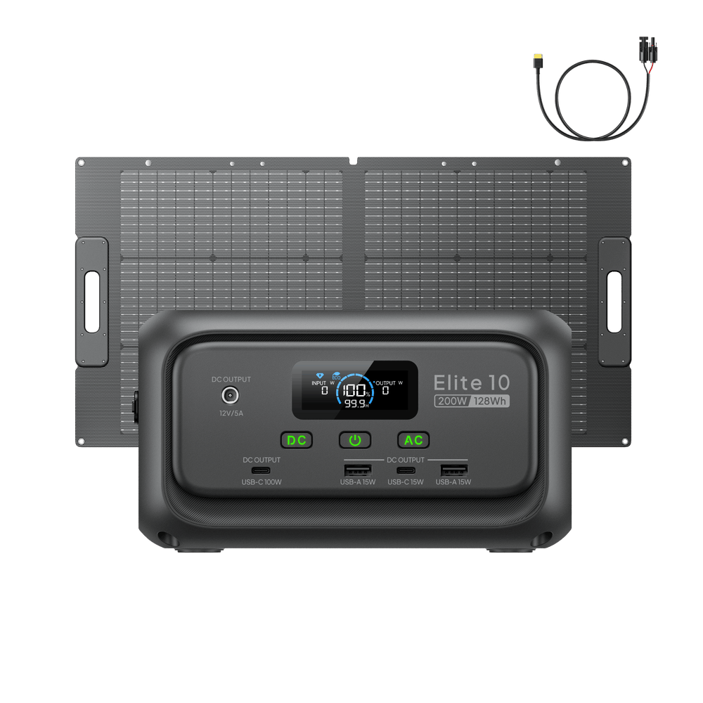 BLUETTI Elite10 with 100W Solar Generator