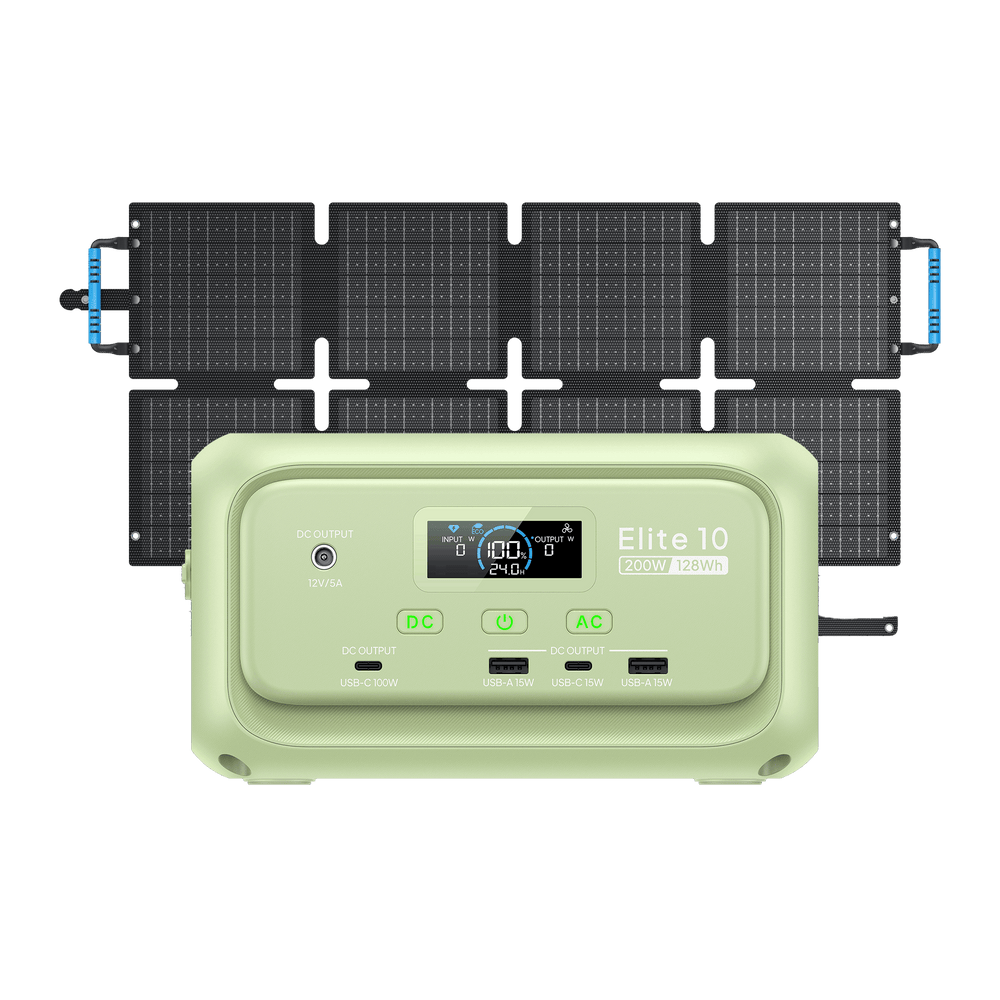 BLUETTI Elite10 with 60W Solar Generator Green