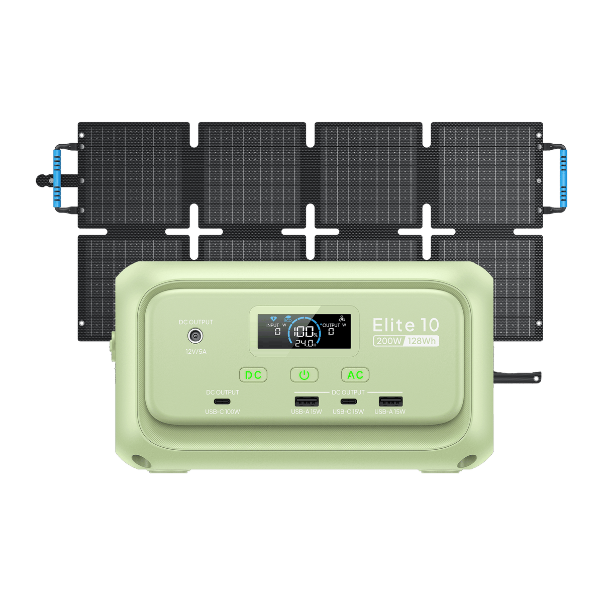 BLUETTI Elite10 with 60W Solar Generator Green